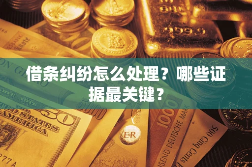 武汉借条纠纷怎么处理？哪些证据最关键？