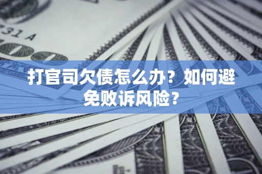 武汉打官司欠债怎么办？如何避免败诉风险？