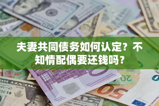 武汉夫妻共同债务如何认定？不知情配偶要还钱吗？