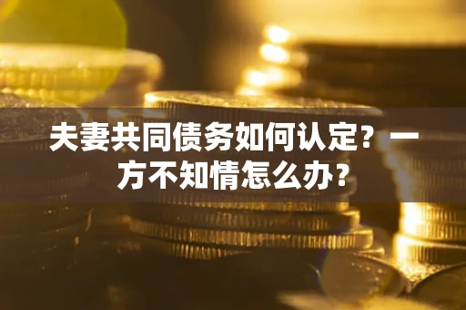 武汉夫妻共同债务如何认定？一方不知情怎么办？
