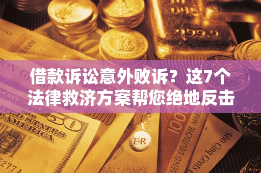 武汉借款诉讼意外败诉？这7个法律救济方案帮您绝地反击！