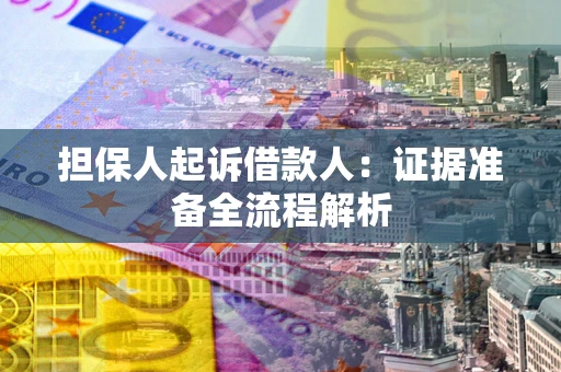 武汉担保人起诉借款人：证据准备全流程解析