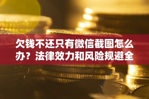 武汉欠钱不还只有微信截图怎么办？法律效力和风险规避全解析