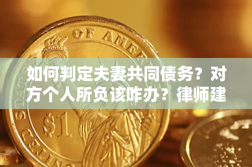 武汉如何判定夫妻共同债务？对方个人所负该咋办？律师建议