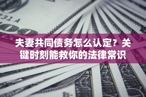武汉夫妻共同债务怎么认定？关键时刻能救你的法律常识